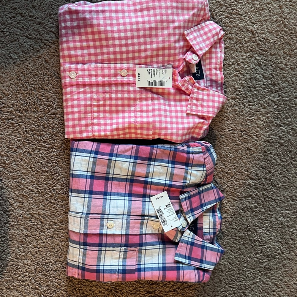 2 long sleeve button downs